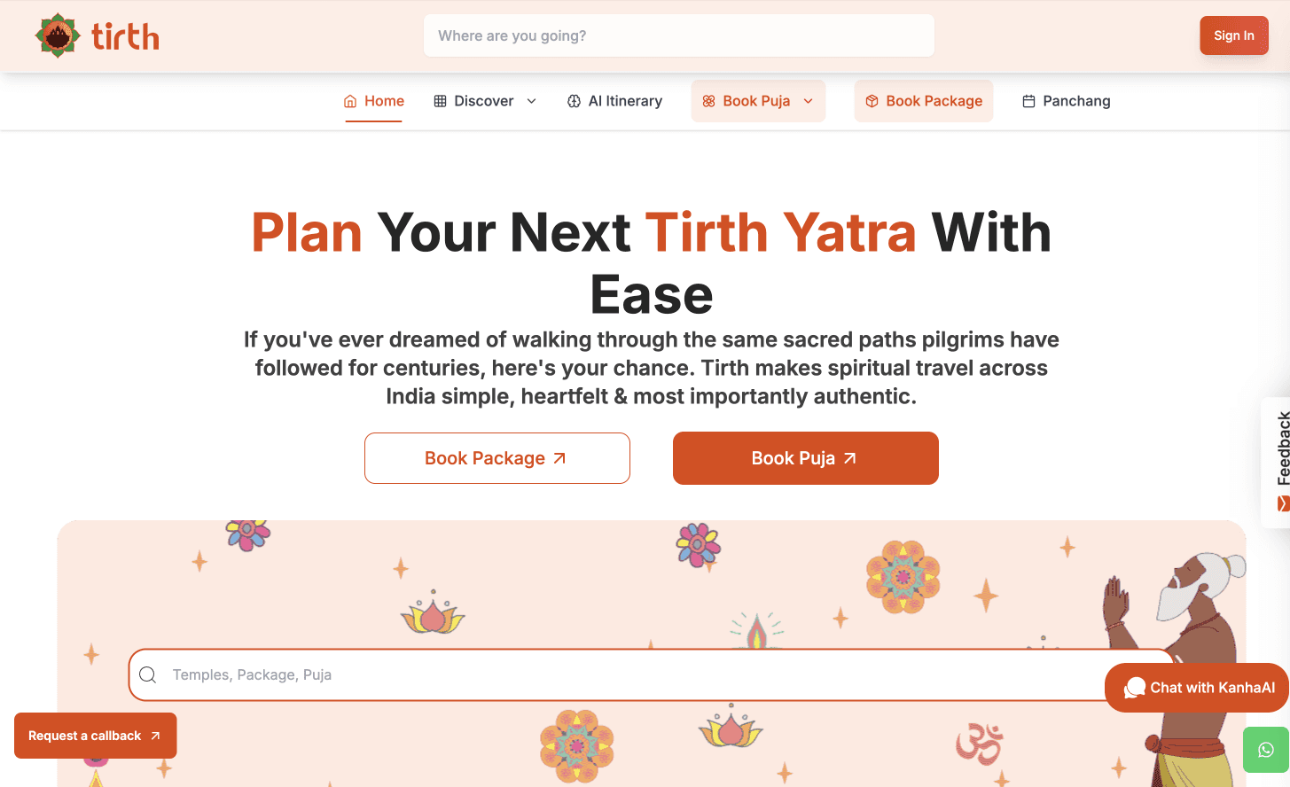 Tirth: Religious Travel & Booking Platform - Image 1